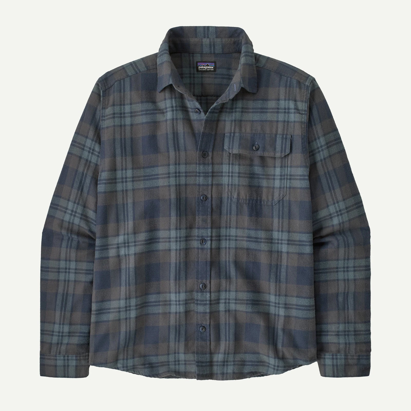 Patagonia LW Fjord Flannel - Paw / Smolder Blue