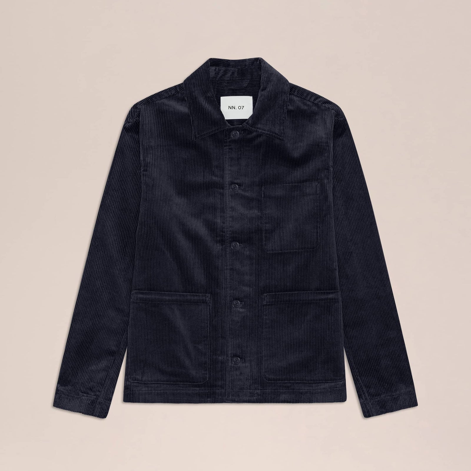 NN07 Morgan Cord Overshirt - Marine Navy