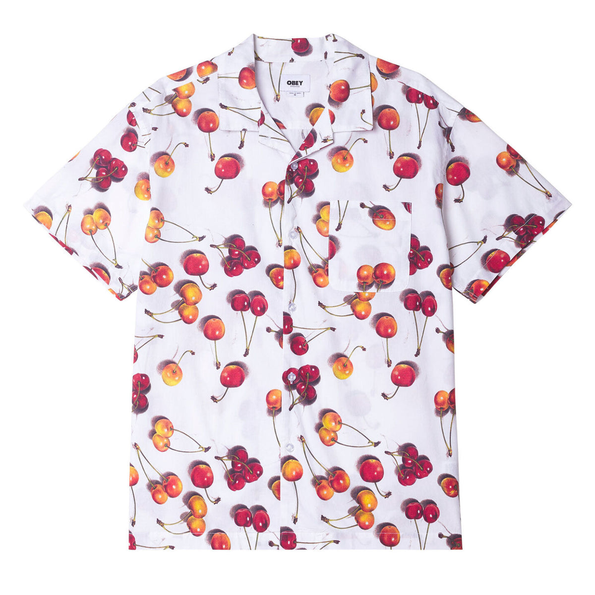 Obey Bombed Woven - White