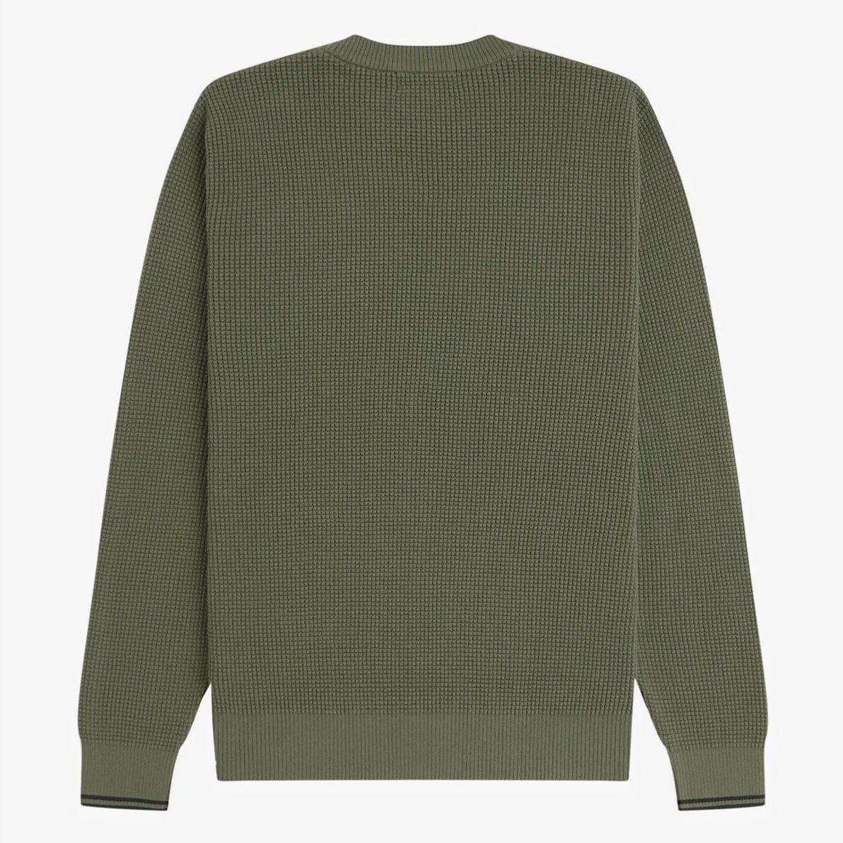 Fred Perry Waffle Stitch Jumper - Laurel Wreath Green