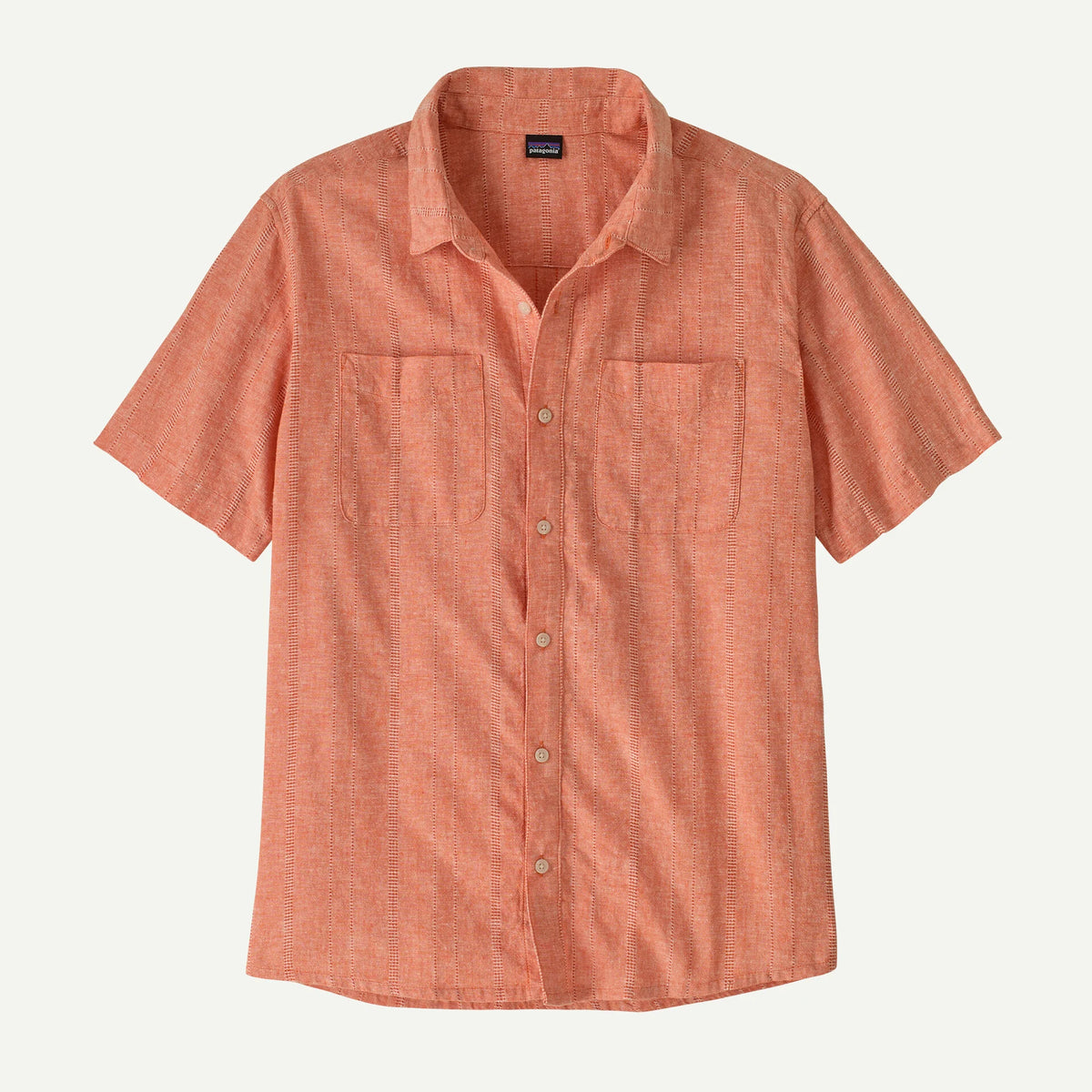 Patagonia Back Step Shirt - Swell Dobby / Coal Orange