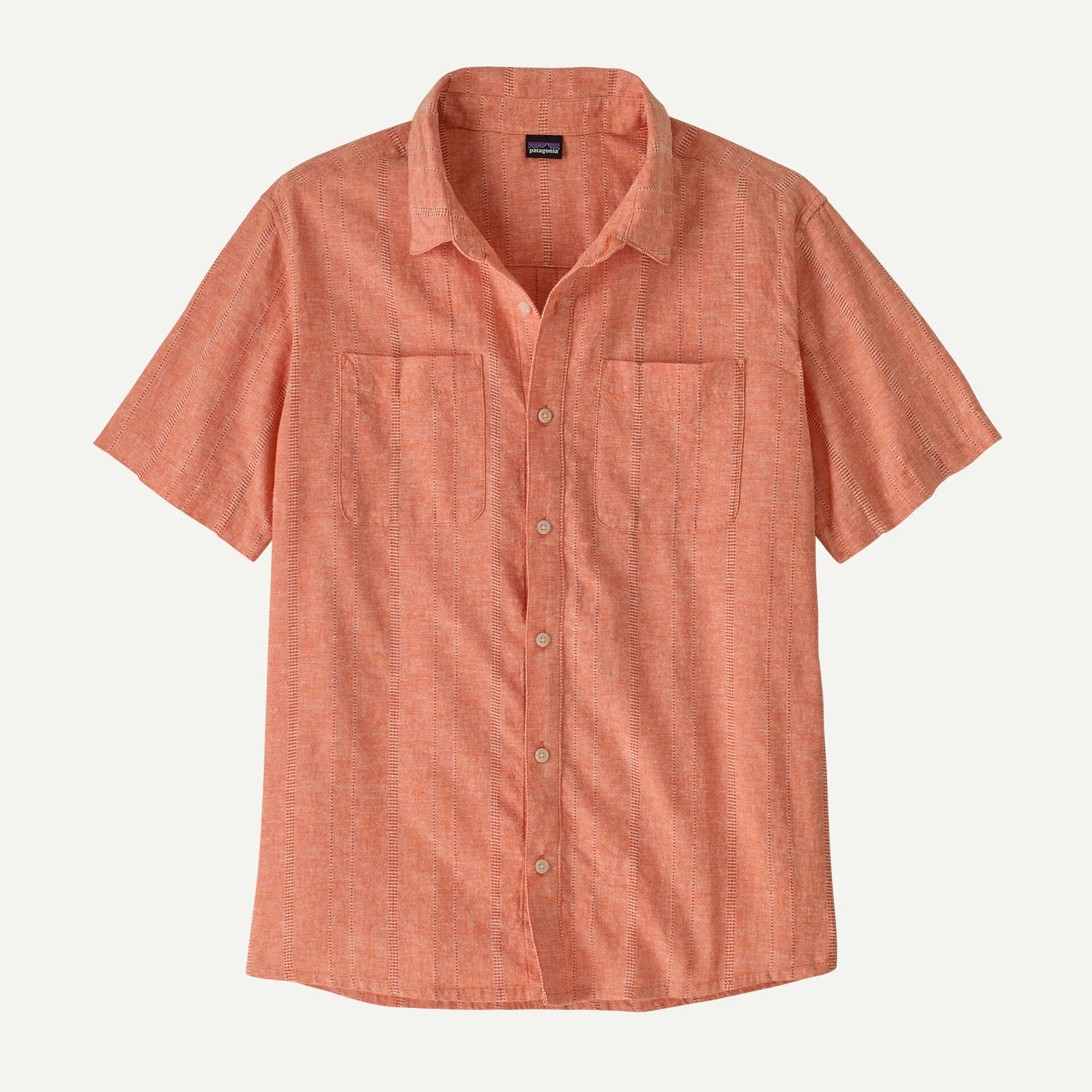 Patagonia Back Step Shirt - Swell Dobby / Coal Orange