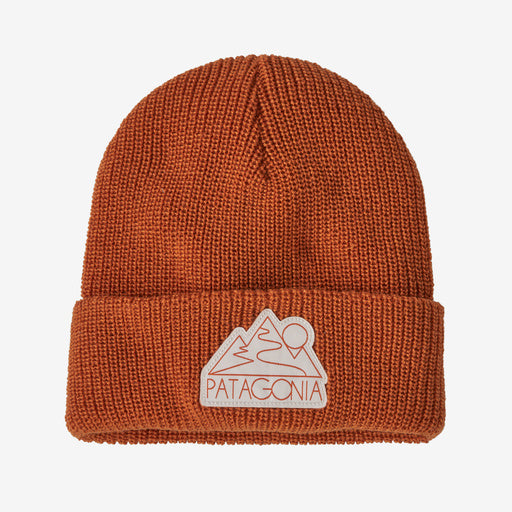 Buy the Patagonia Logo Beanie Z's and S's Redtail Rust Jingo