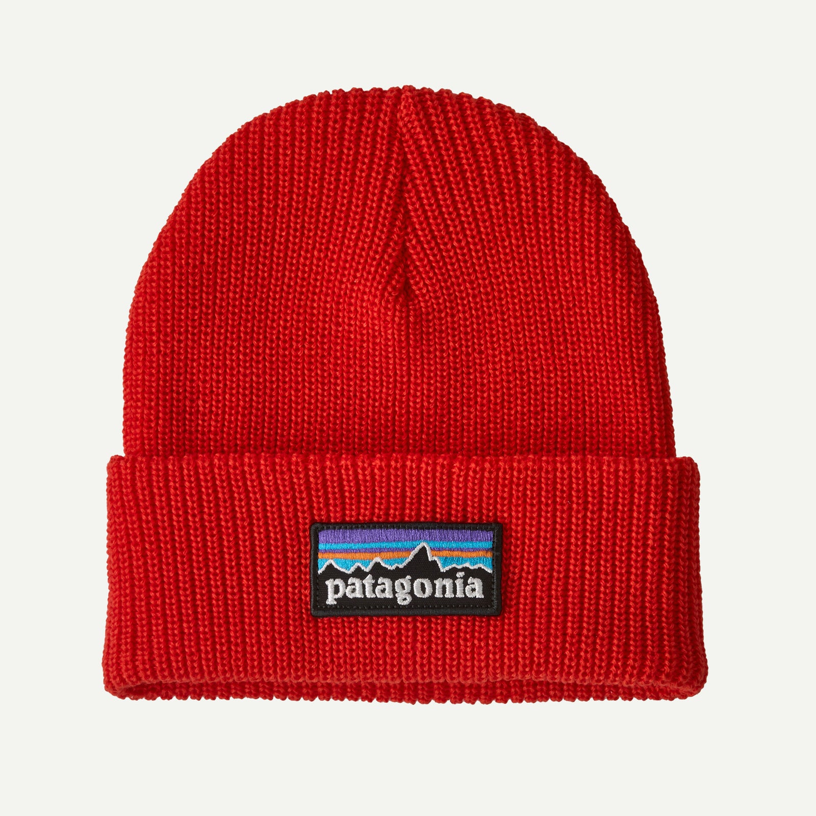 Patagonia K's Logo Beanie - P-6 Logo Sizzle Red