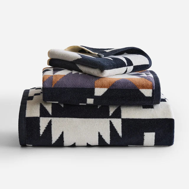 Pendleton 3 Piece Towel Set - Spider Rock Black / White