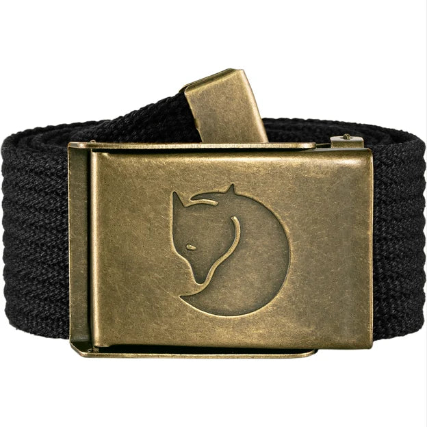 Fjallraven Canvas Brass Belt - Black
