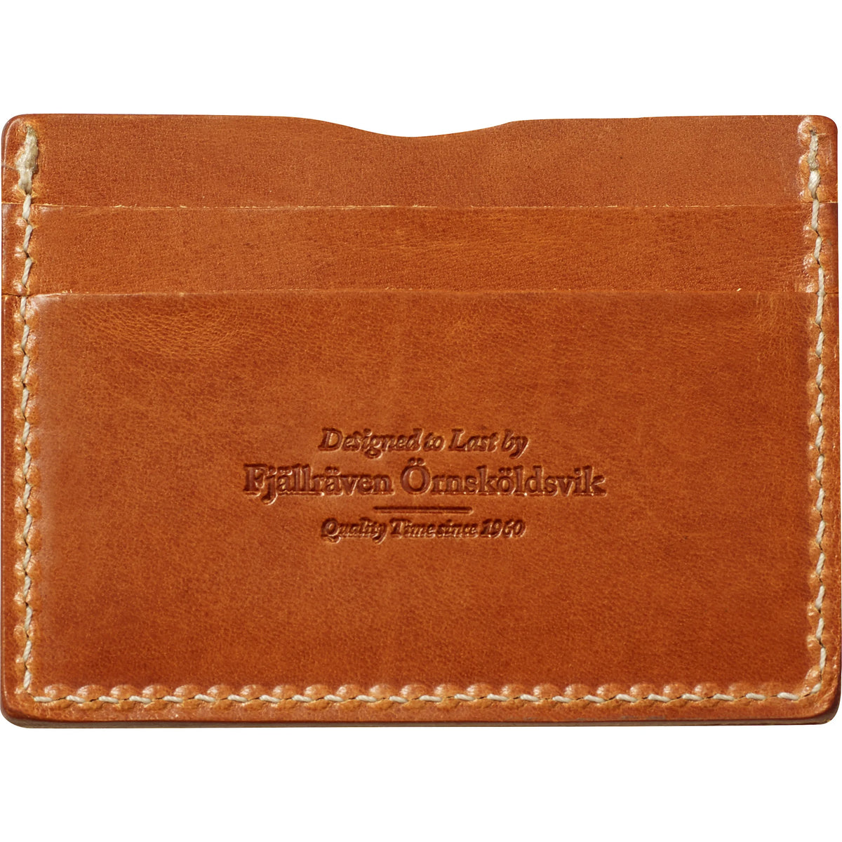 Fjallraven Ovik Card Holder - Leather Cognac