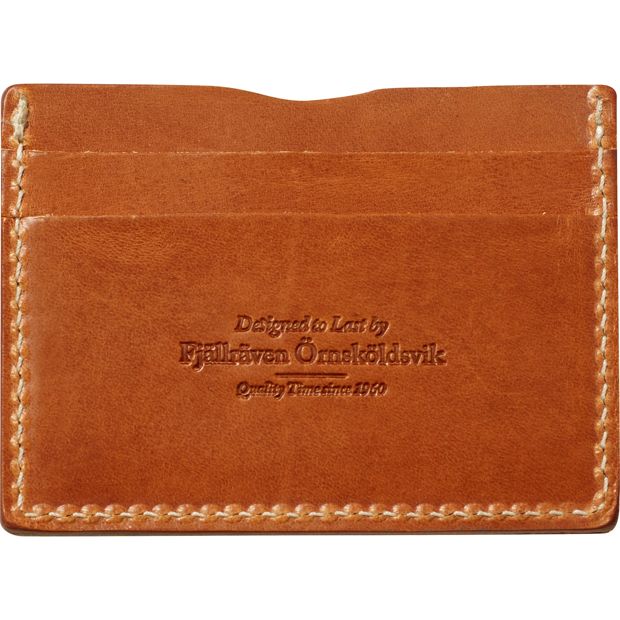 Fjallraven Ovik Card Holder - Leather Cognac