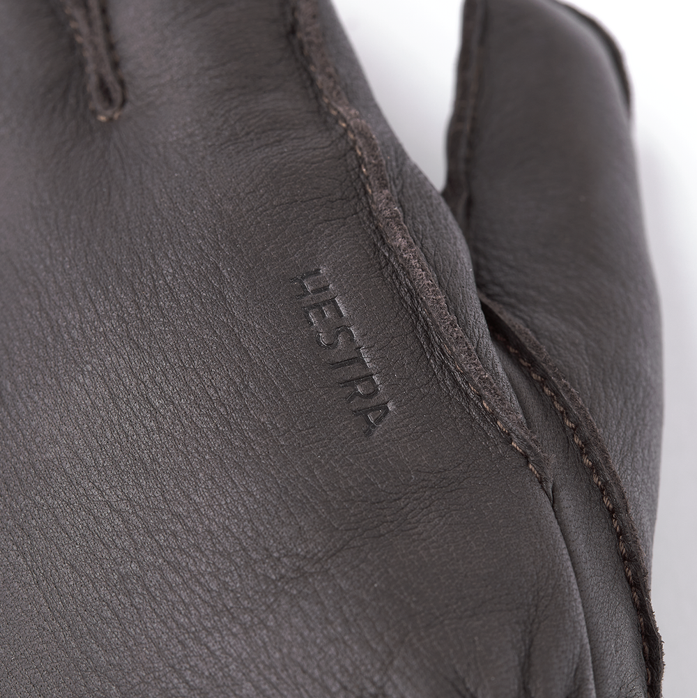 Hestra Deerskin Primaloft Rib - Dark Brown