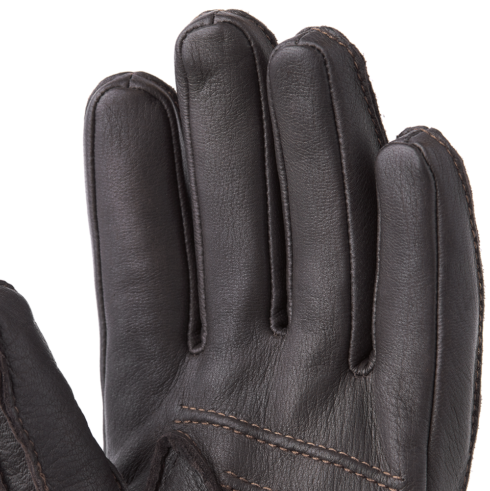 Hestra Deerskin Primaloft Rib - Dark Brown