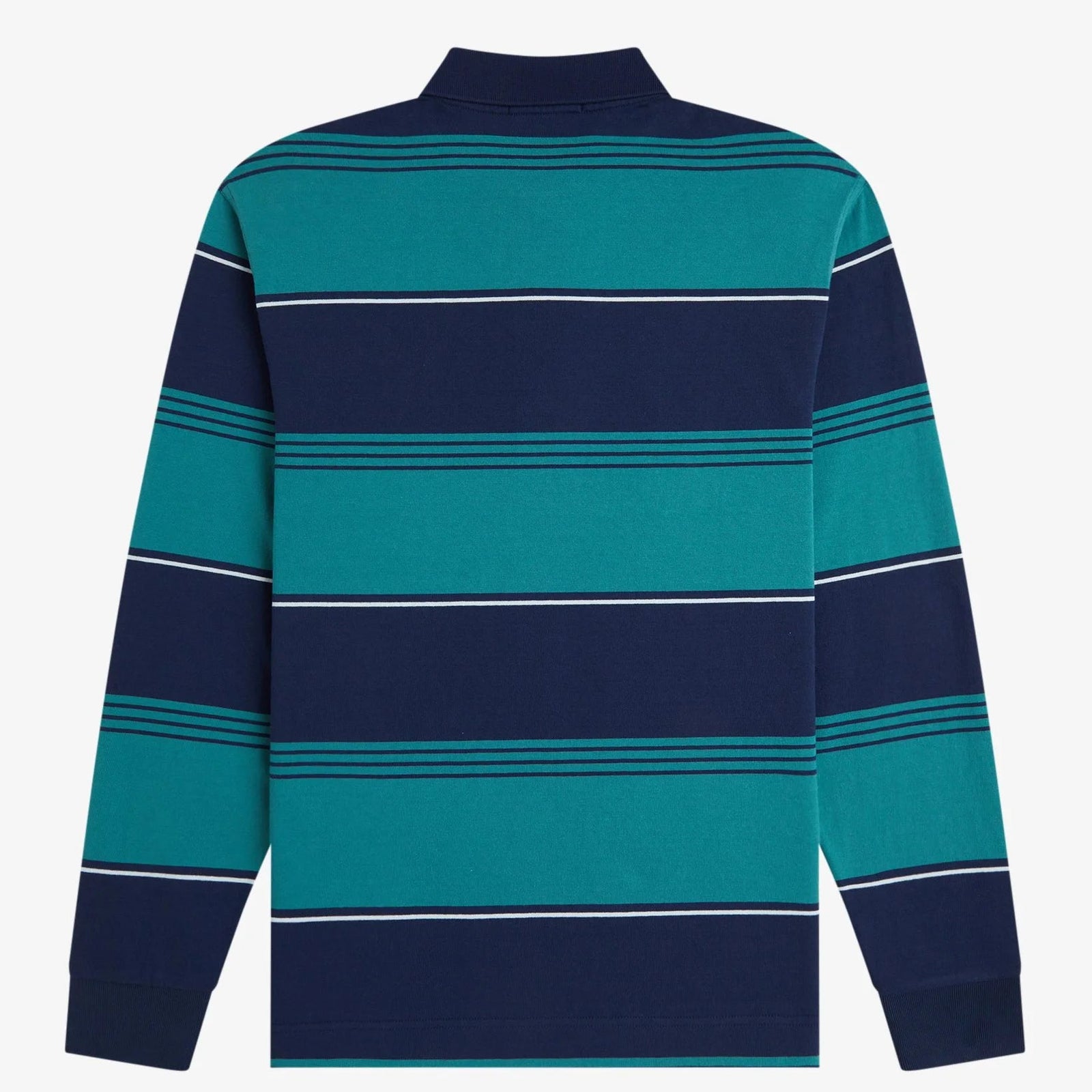 Fred Perry Heavyweight Striped Polo Shirt - Tennis Blue