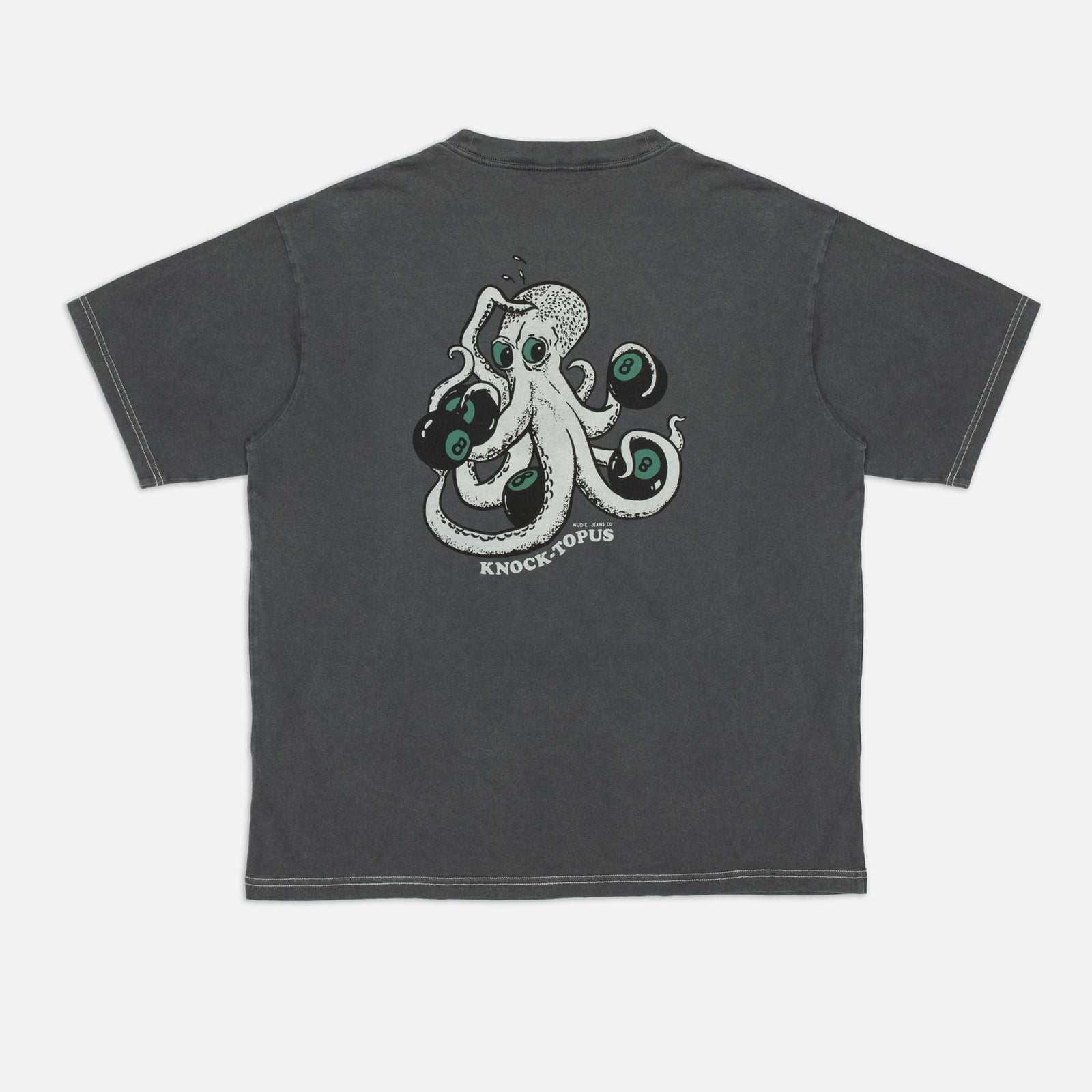 Nudie Koffe Knock-Topus T-Shirt - Antracite