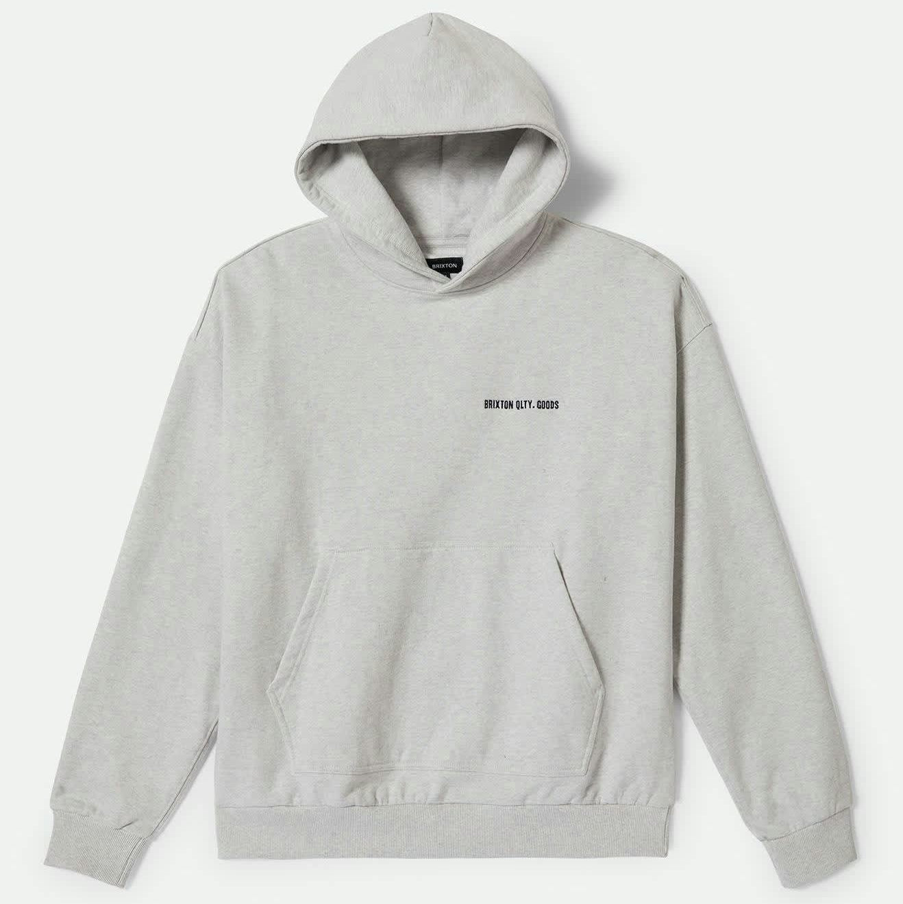 Brixton Emb. HW Hood - Heather Ash Grey