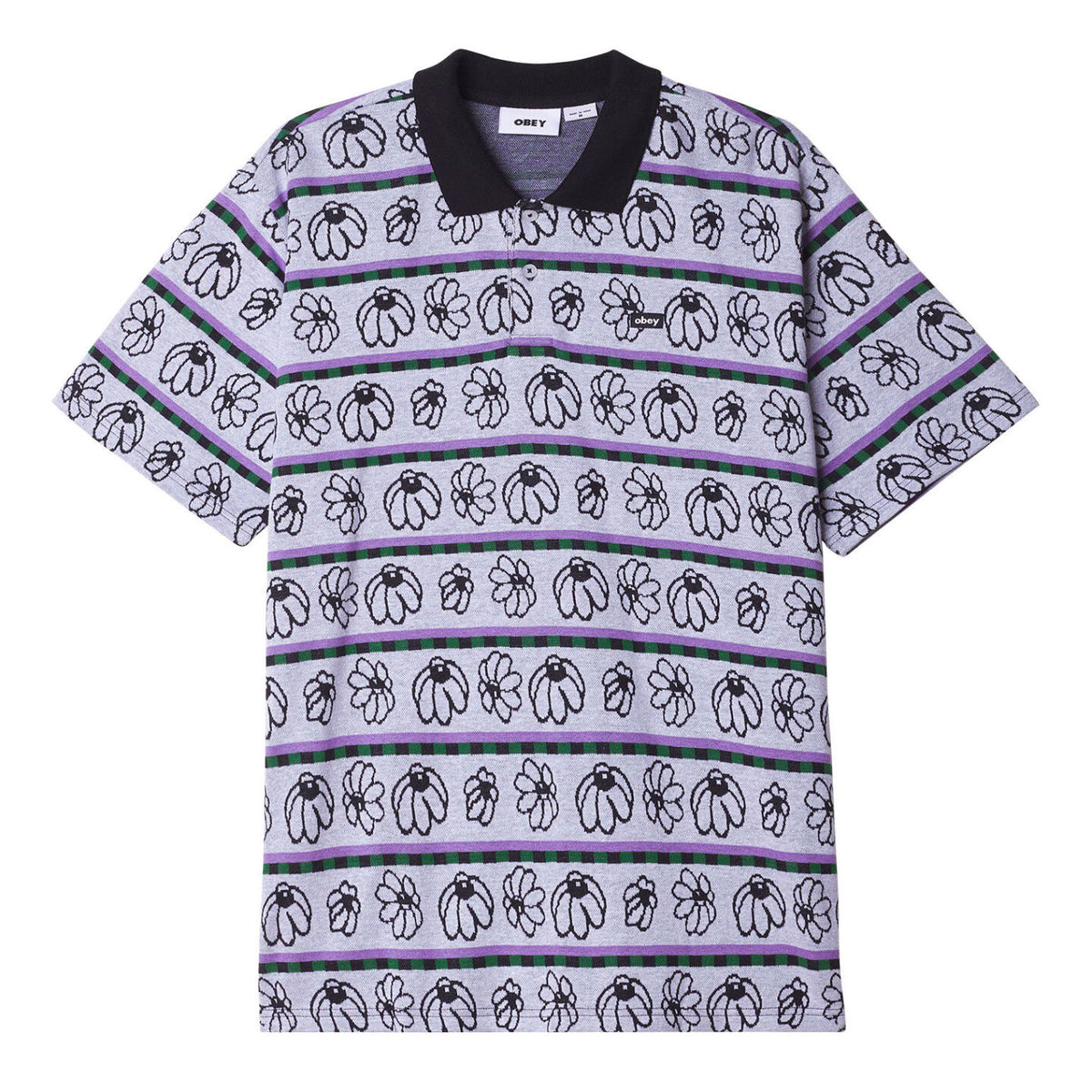 Obey Expand Jacquard Polo - Black