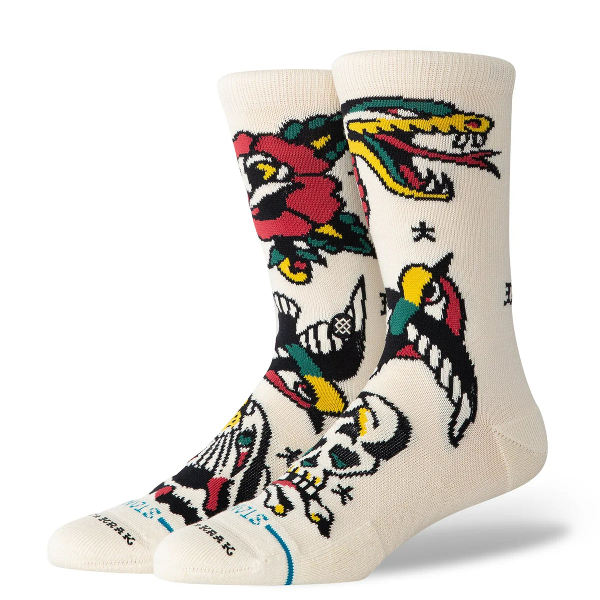 Stance Flash Crew Sock - Canvas
