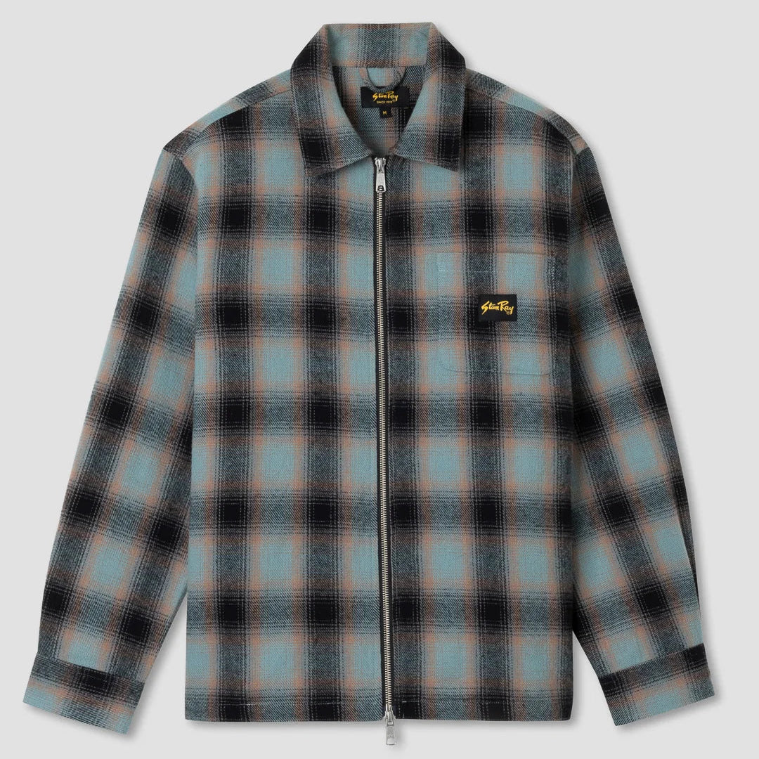 Stan Ray Zip Shirt - Blue / Pink Check