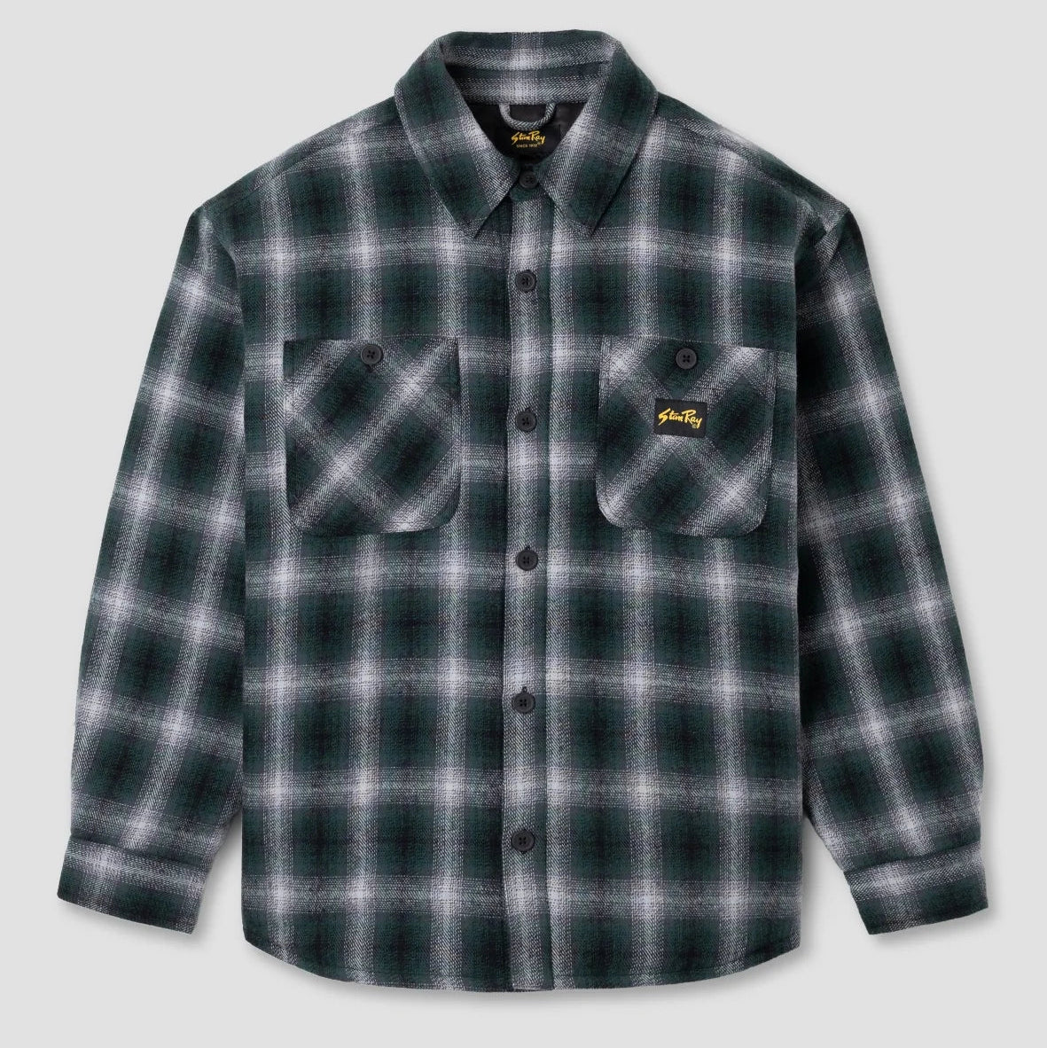 Stan Ray Quilted Plaid Overshirt - Green
