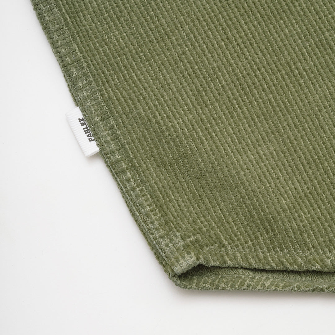 Parlez Ayr Cord Shirt - Olive Green