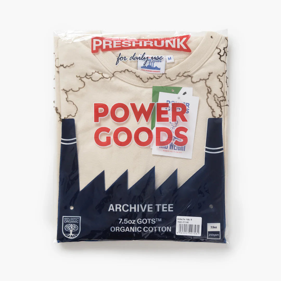 Power Goods Archive T-Shirt - Putty