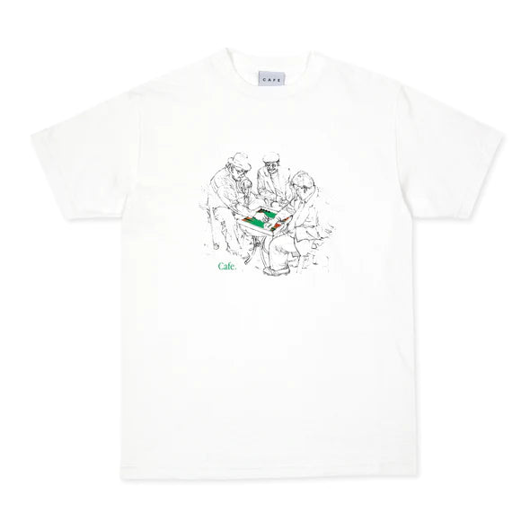 Skate Cafe Backgammon T-Shirt - White