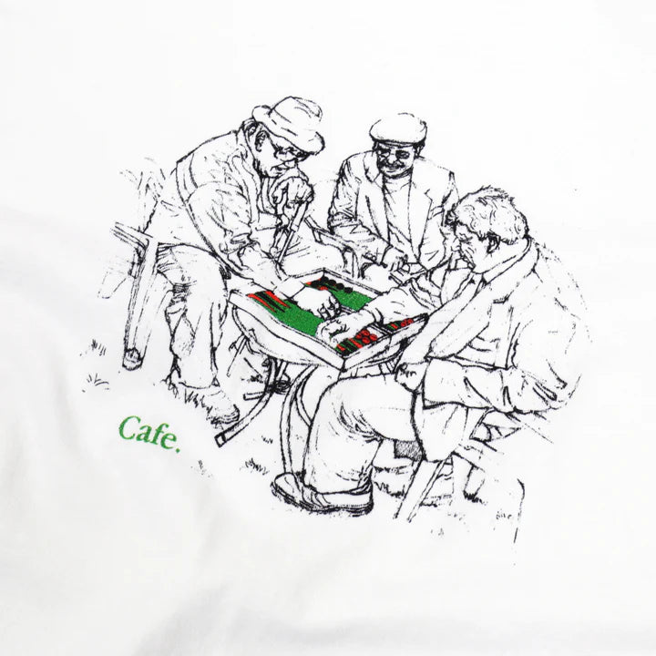 Skate Cafe Backgammon T-Shirt - White