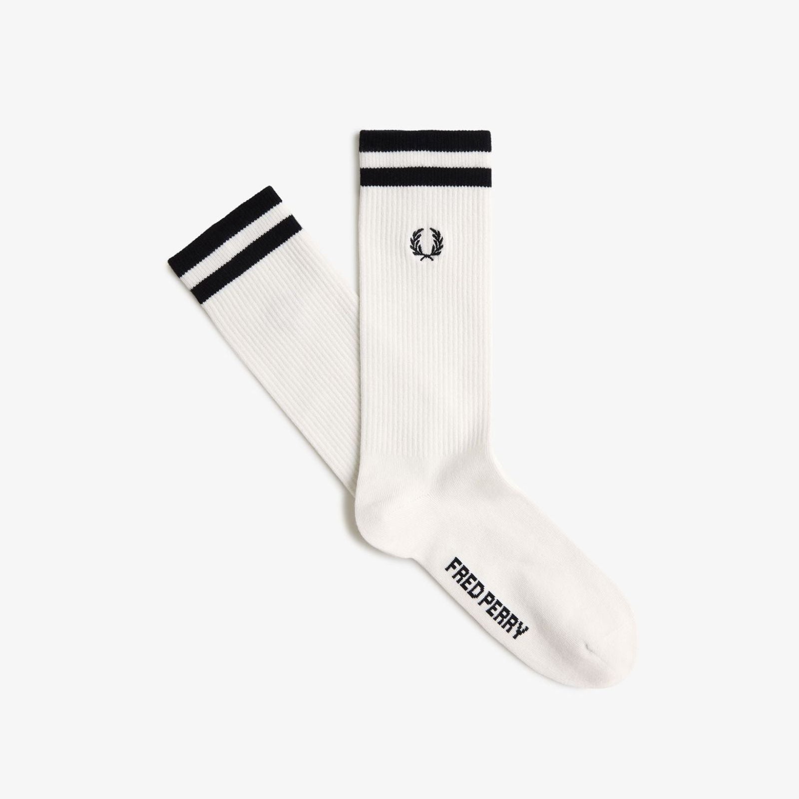Fred Perry Tipped Sports Sock - Snow White / Black