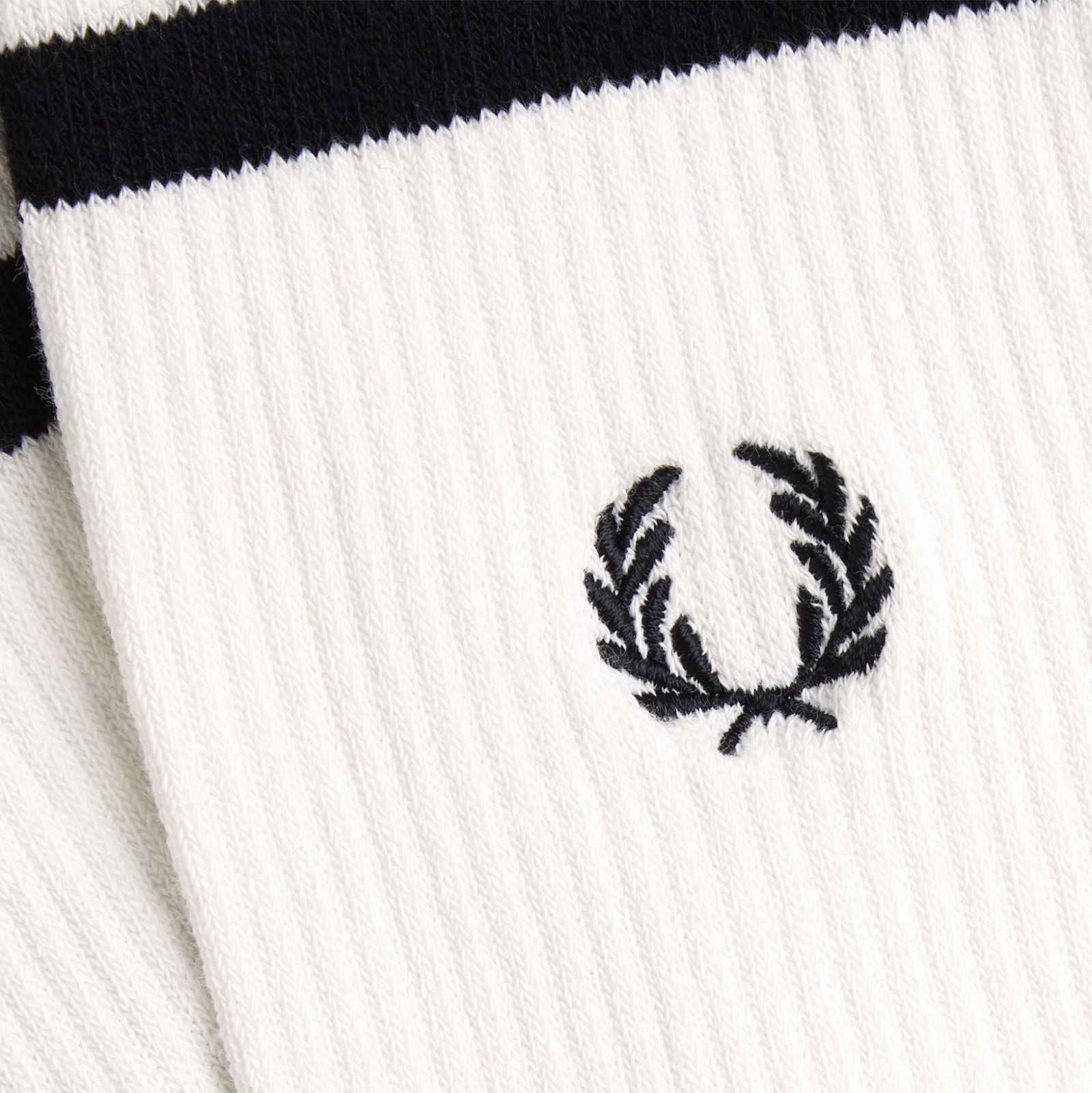Fred Perry Tipped Sports Sock - Snow White / Black