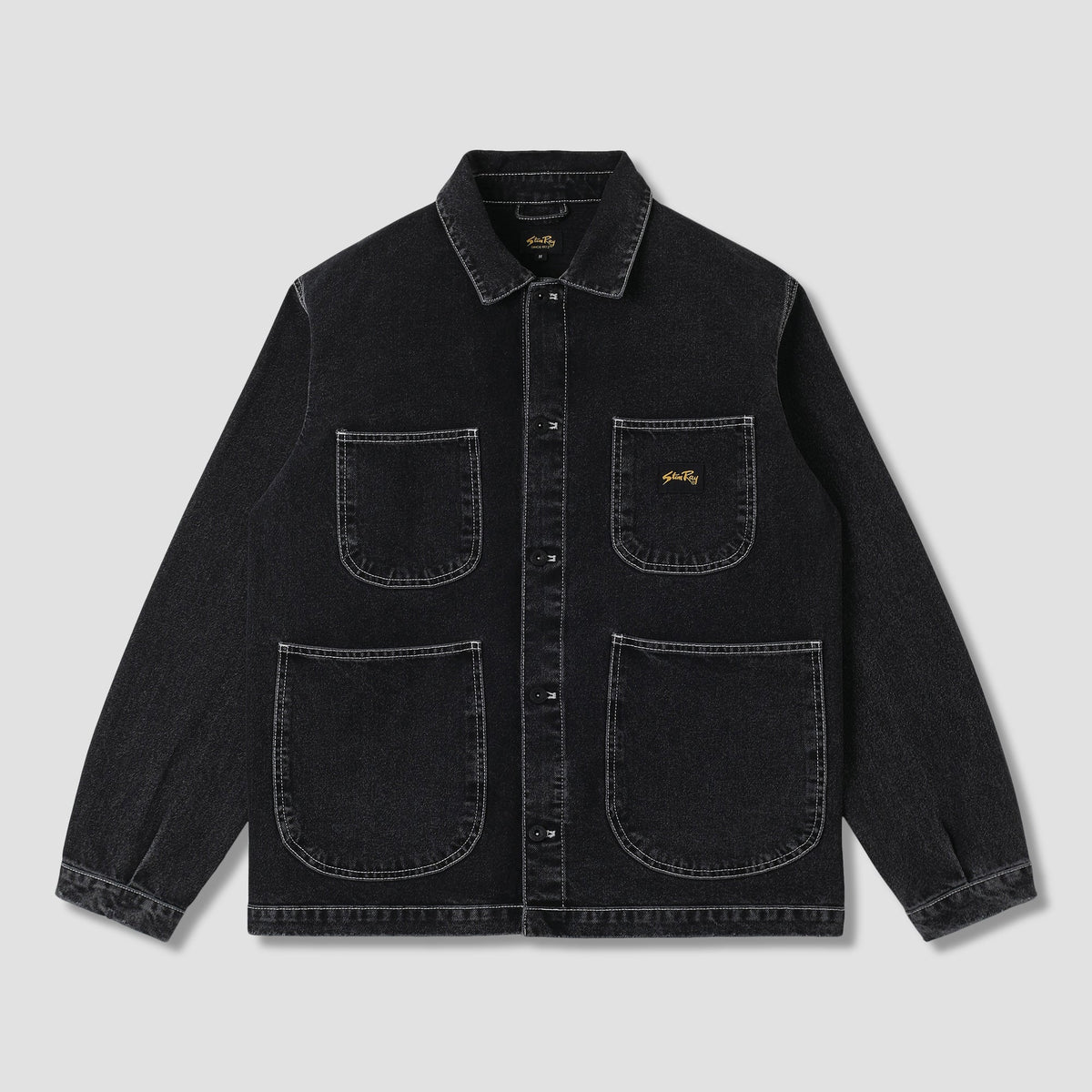Stan Ray Coverall Jacket - Stonewash Black Denim