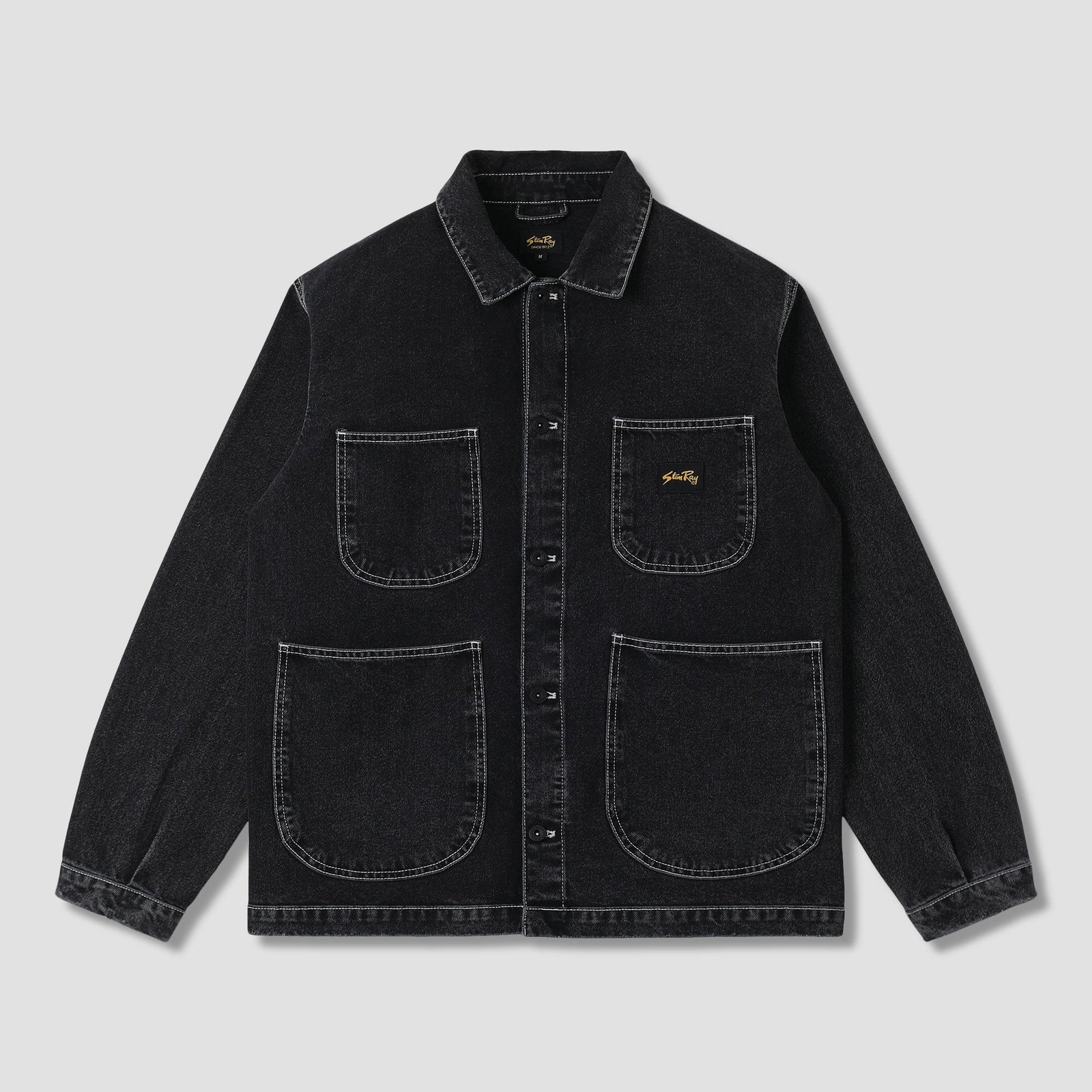 Stan Ray Coverall Jacket - Stonewash Black Denim