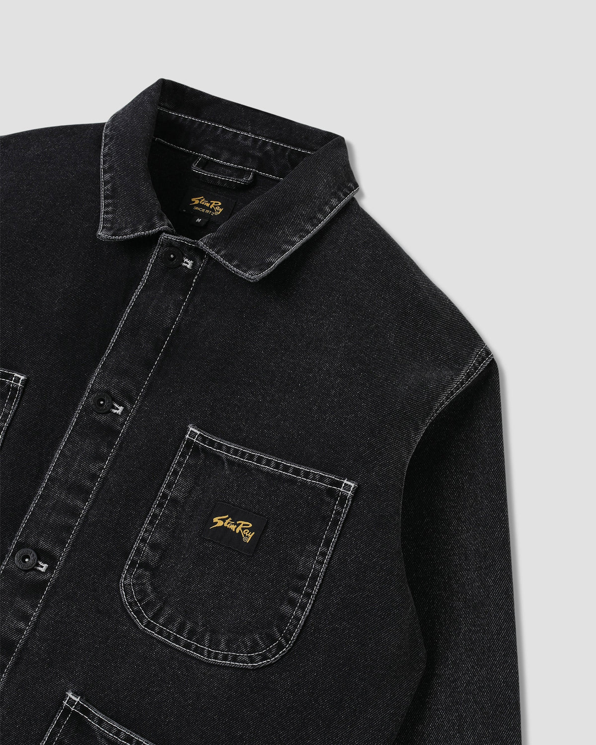 Stan Ray Coverall Jacket - Stonewash Black Denim