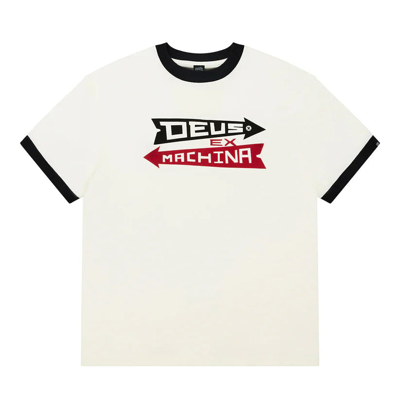 Deus Arrows Ringer T-Shirt - Pristine White
