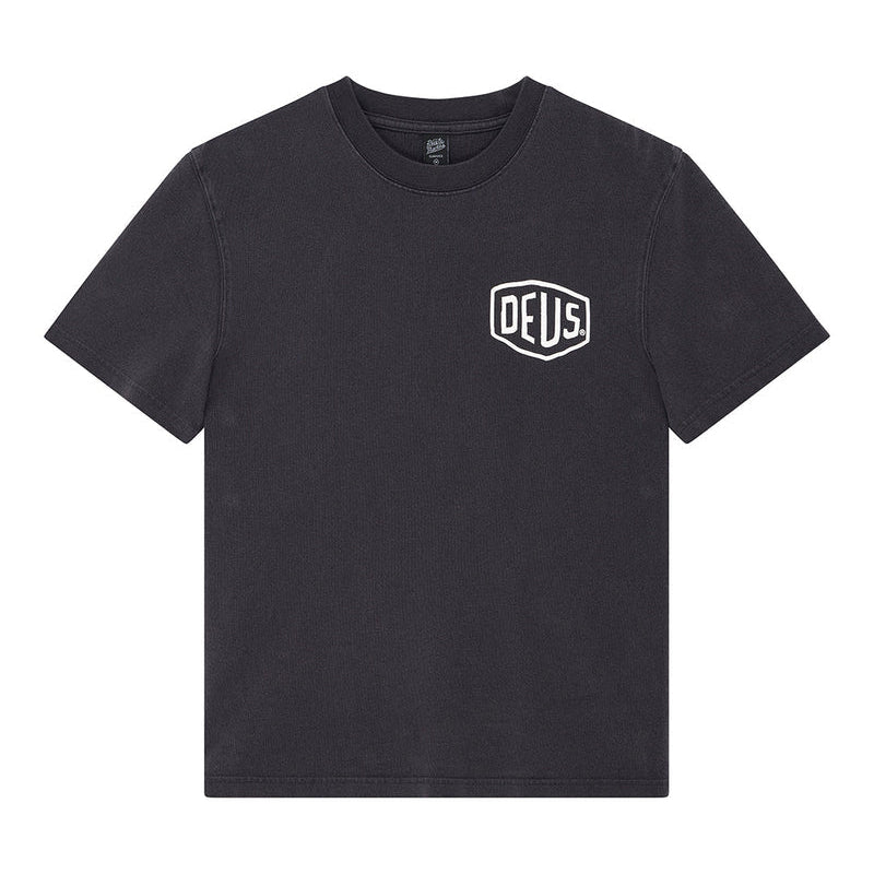 Deus Shield Garment Dyed T-Shirt - Black