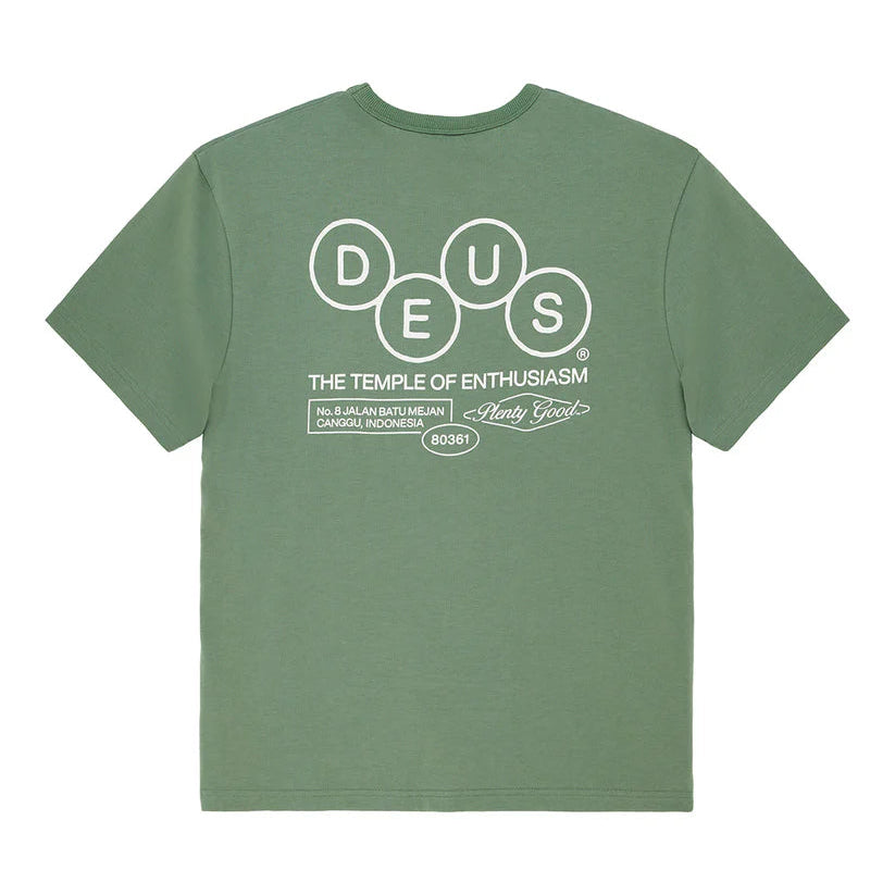 Deus Mechanism T-Shirt - Loden Frost Green