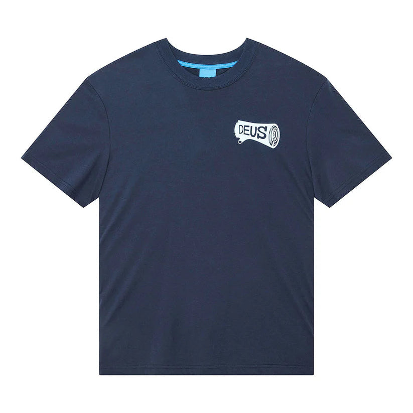 Deus Log T-Shirt - Mechanic Blue