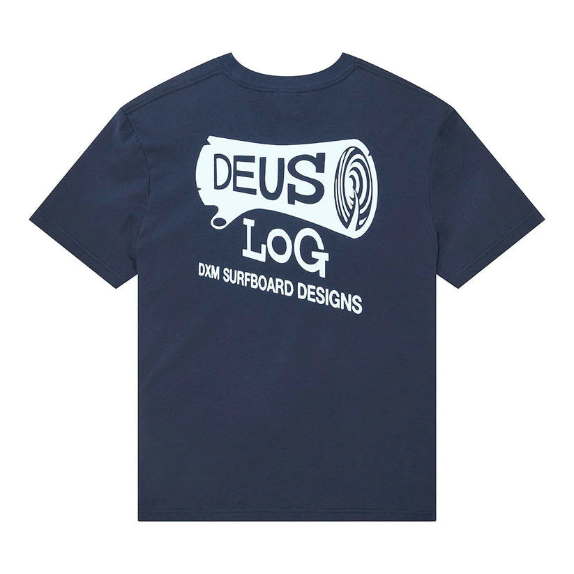 Deus Log T-Shirt - Mechanic Blue