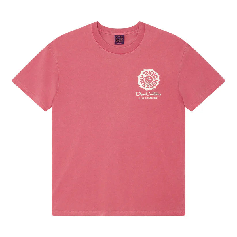 Deus Tokyo Address T-Shirt - Melon Red