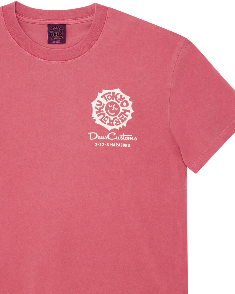 Deus Tokyo Address T-Shirt - Melon Red