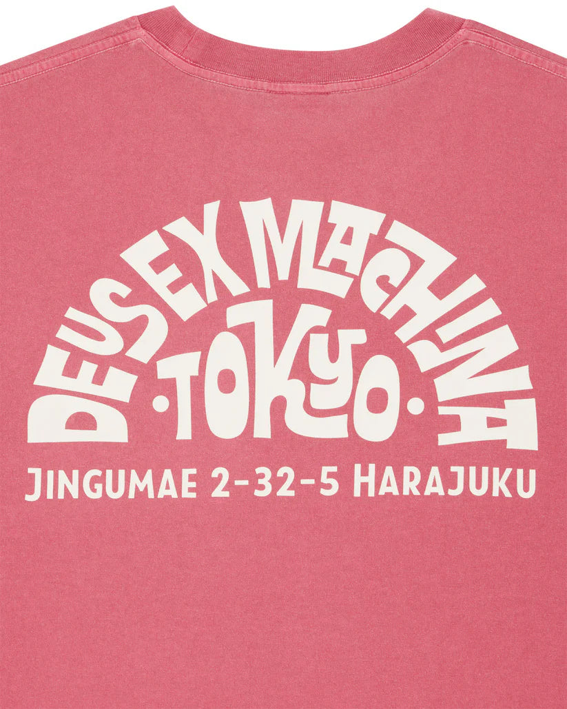 Deus Tokyo Address T-Shirt - Melon Red