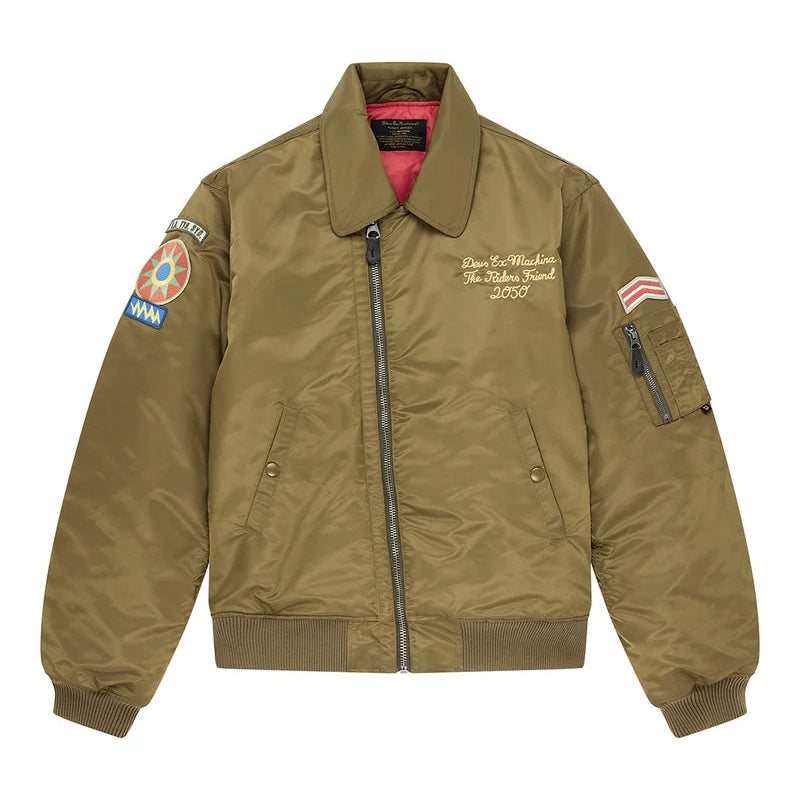 Deus Monty Flight Jacket - Olive Green