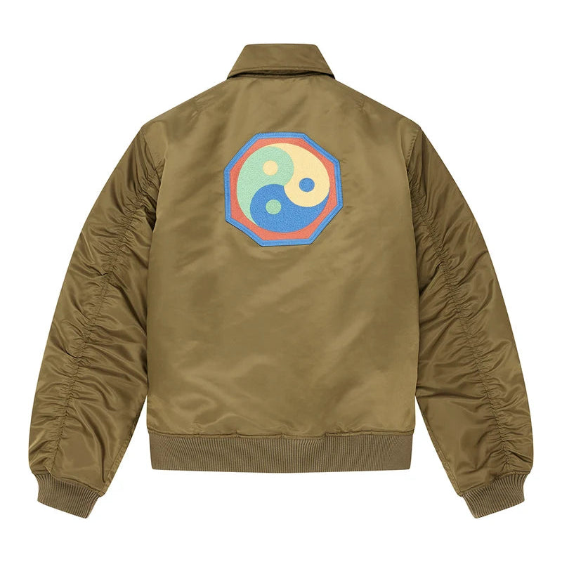 Deus Monty Flight Jacket - Olive Green