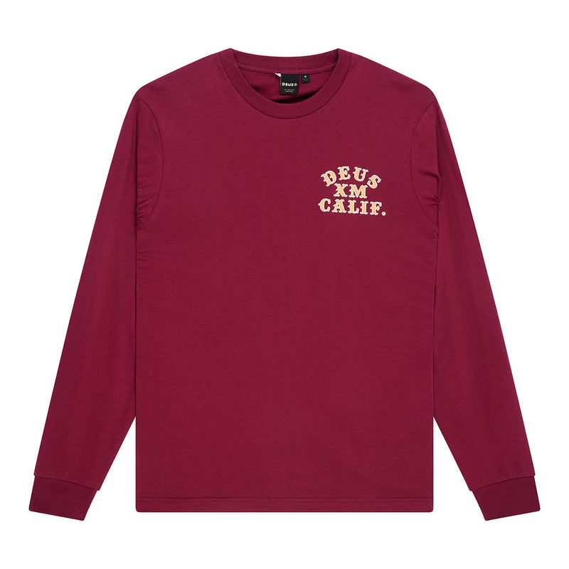 Deus Quick Strike LS T-Shirt - Burgundy