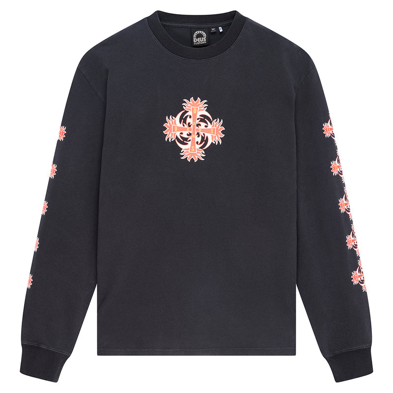 Deus Swivel LS T-Shirt - Anthracite Grey