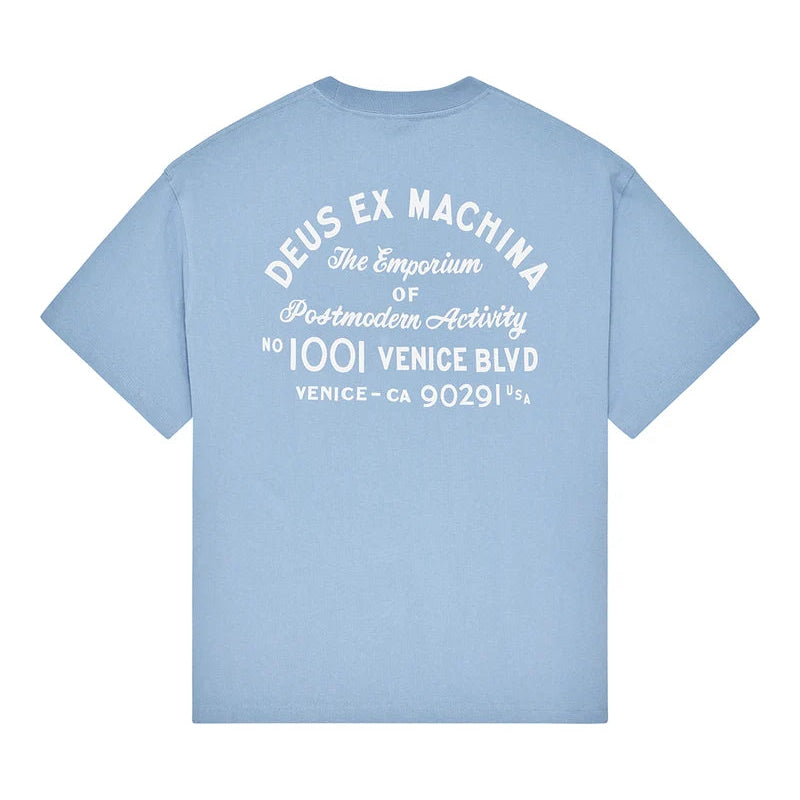 Deus Venice Sign T-Shirt - Glacier Blue