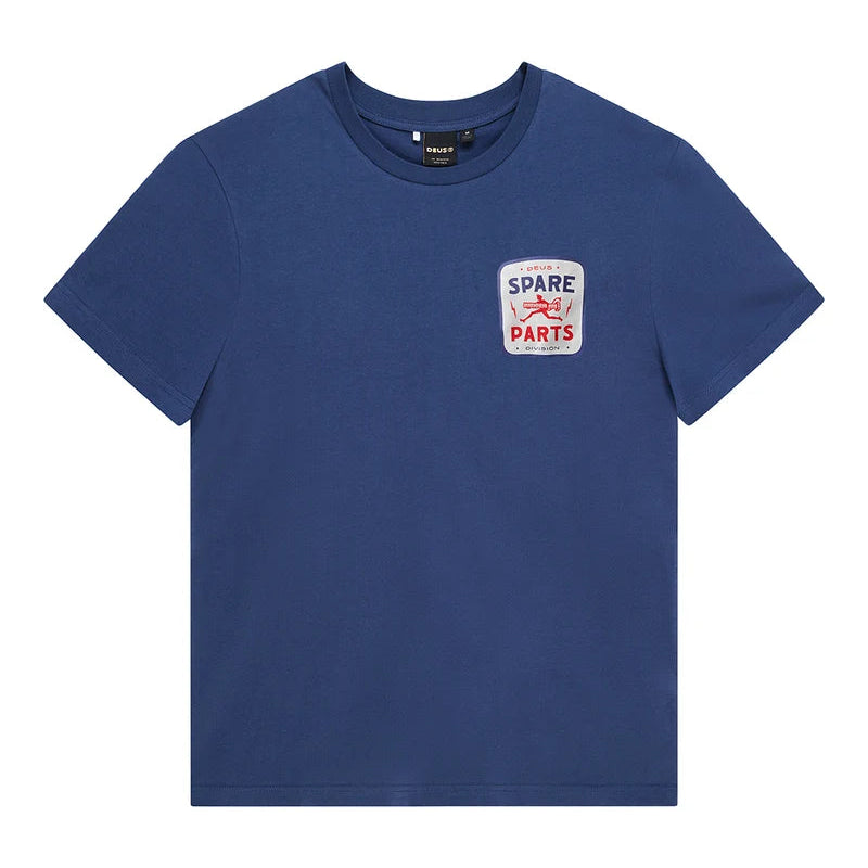 Deus Mudflap T-Shirt - Mechanic Blue