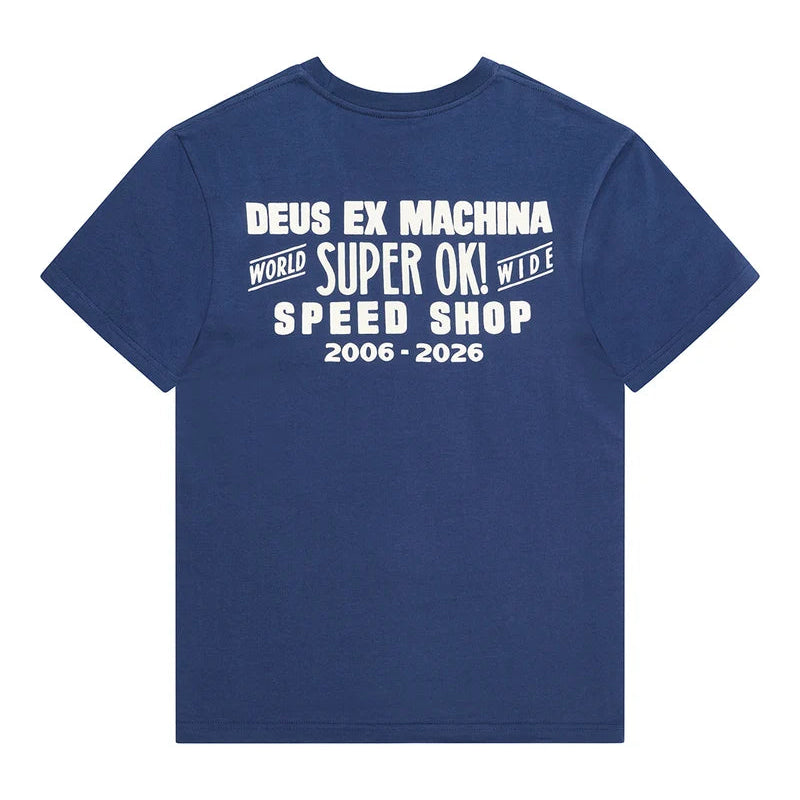 Deus Mudflap T-Shirt - Mechanic Blue
