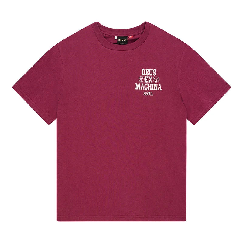Deus Seoul Ceramic T-Shirt - Burgundy