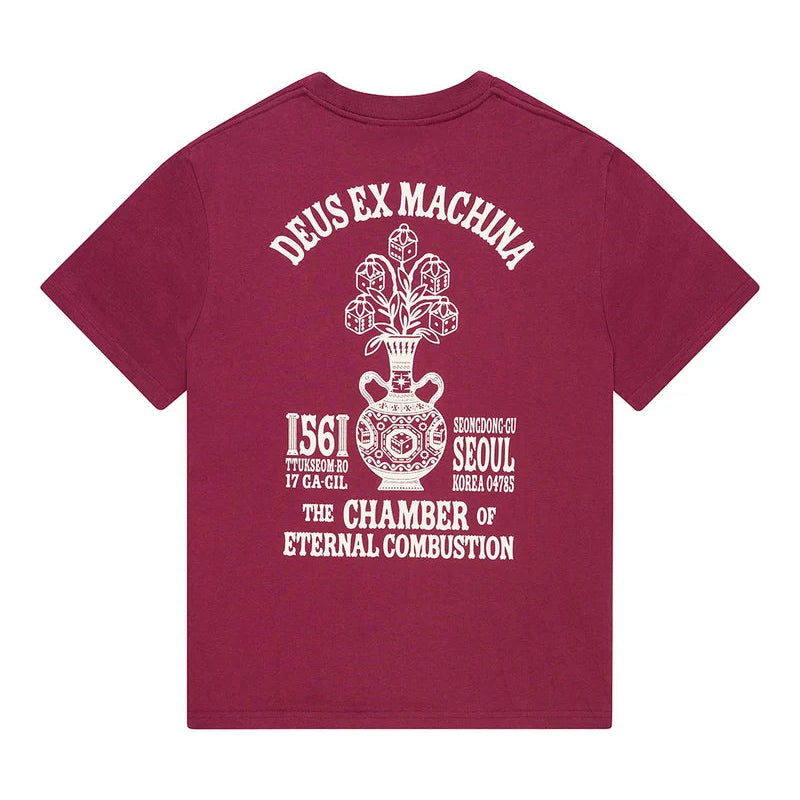 Deus Seoul Ceramic T-Shirt - Burgundy
