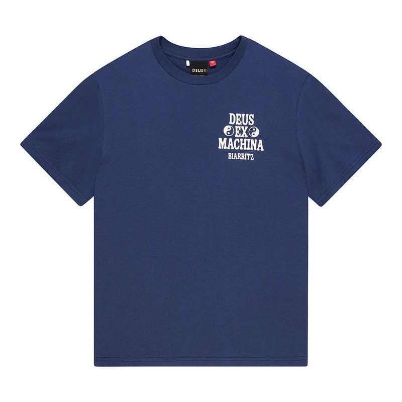 Deus Biarritz Ceramic T-Shirt - Mechanic Blue