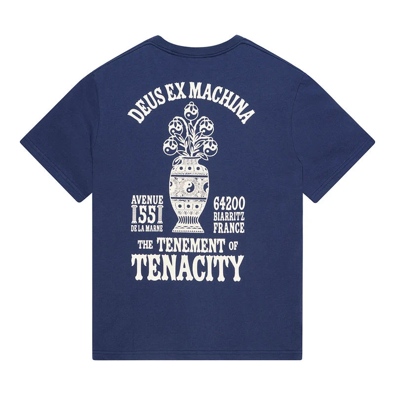 Deus Biarritz Ceramic T-Shirt - Mechanic Blue