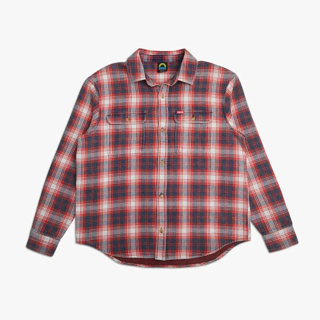 Deus Vacay Check Shirt - Red Check